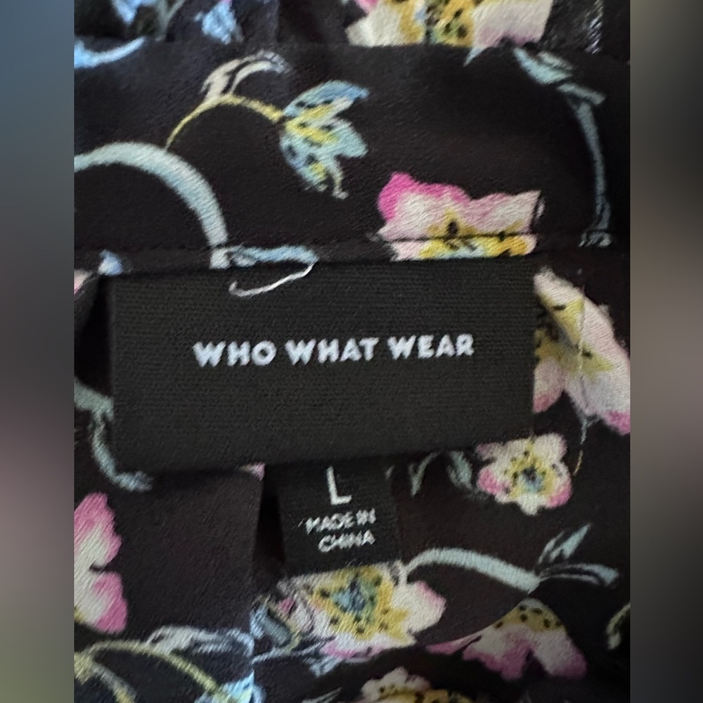 Who What Wear Floral Maxi Dress Scandi Boho Prairie Ruffles Sleeveless Tie Waist - Picture 8 of 12